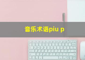 音乐术语piu p